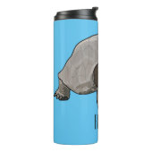 ガラパゴスガメの漫画イラストレーション タンブラー (回転左)