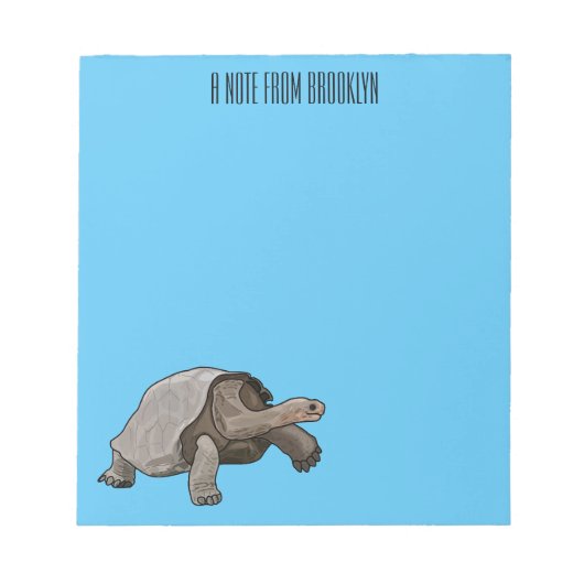 ガラパゴスガメの漫画イラストレーション ノートパッド (正面)