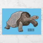 ガラパゴスガメの漫画イラストレーション フードラベル (シングルラベル)