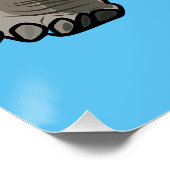 ガラパゴスガメの漫画イラストレーション ポスター (コーナー)