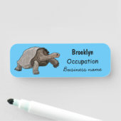 ガラパゴスガメの漫画イラストレーション 名札 (インサイチュ)