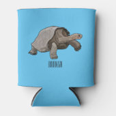 ガラパゴスガメの漫画イラストレーション 缶クーラー (正面)