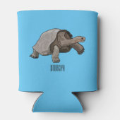 ガラパゴスガメの漫画イラストレーション 缶クーラー (裏面)