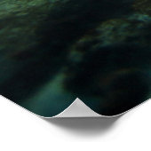 ガラパゴスグリーンシーカメ：水中セレニティ ポスター (角)