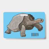 ガラパゴスゾウリガメのイラスト バッジ (裏面)