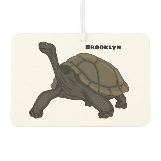 ガラパゴスランドカメイラストレーション カーエアーフレッシュナー (正面)