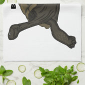 ガラパゴスランドカメイラストレーション キッチンタオル (折り畳み)