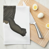 ガラパゴスランドカメイラストレーション キッチンタオル (四つ折り)