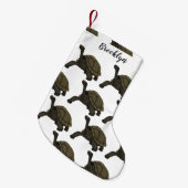ガラパゴスランドカメイラストレーション スモールクリスマスストッキング (正面 (吊り時))