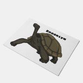 ガラパゴスランドカメイラストレーション ドアマット (アングル)