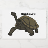 ガラパゴスランドカメイラストレーション フードラベル (シングルラベル)