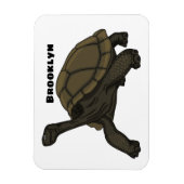 ガラパゴスランドカメイラストレーション マグネット (縦)