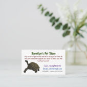 ガラパゴスランドカメイラストレーション 名刺 (スタンド正面)