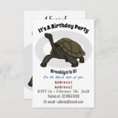 ガラパゴスランドカメイラストレーション 招待状 (正面/裏面)