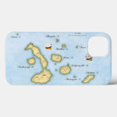 ガラパゴス列航海の島図と船 Case-Mate iPhoneケース (裏面 (横))