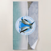 ガラパゴス土産ブルーフットビーチタオル ビーチタオル (正面)