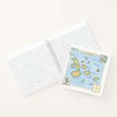 ガラパゴス航海の列島地図と船舶 ノートブック (内部)