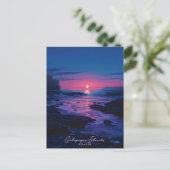 ガラパゴス諸島で夜エクアドルのヴィンテージ旅行 ポストカード (スタンド正面)