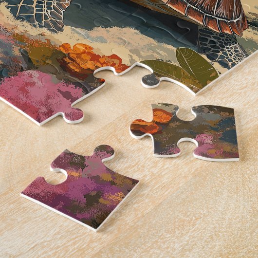 ガラパゴス諸島のゾウガメの旅行 ジグソーパズル (側面)