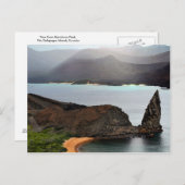 ガラパゴス諸島のバルトローム峰からの眺め ポストカード (正面/裏面)