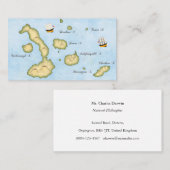 ガラパゴス諸島の地図パーソナライズされた通話カード 名刺 (正面/裏面)