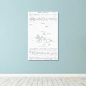 ガラパゴス諸島の地図， 1844 キャンバスプリント (インサイチュ (ウッドフロア))