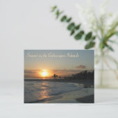 ガラパゴス諸島の夕日 ポストカード (スタンド正面)
