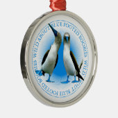 ガラパゴス諸島の青い足を持つ肉食 メタルオーナメント (右)