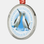 ガラパゴス諸島の青い足を持つ肉食 メタルオーナメント (左)