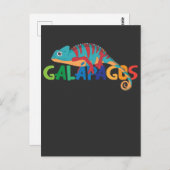 ガラパゴス諸島エクアドルカメレオンエキゾチックアニマル ポストカード (正面/裏面)