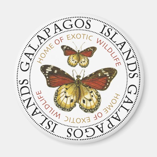 ガラパゴス諸島チョウ マグネット (正面)