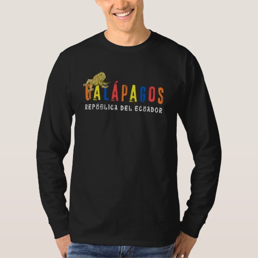ガラパゴス諸島 エクアドル イグアナ ガラパゴス島 1 Tシャツ (正面)