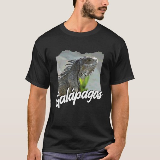ガラパゴス諸島 エクアドル イグアナ ガラパゴス島 4 Tシャツ (正面)