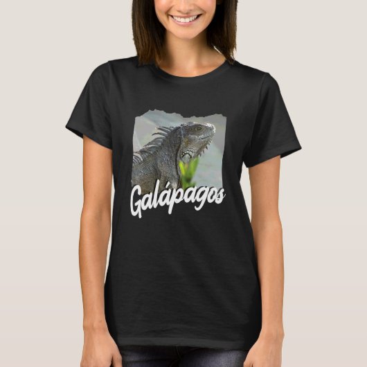 ガラパゴス諸島 エクアドル イグアナ ガラパゴス島 4 Tシャツ (正面)
