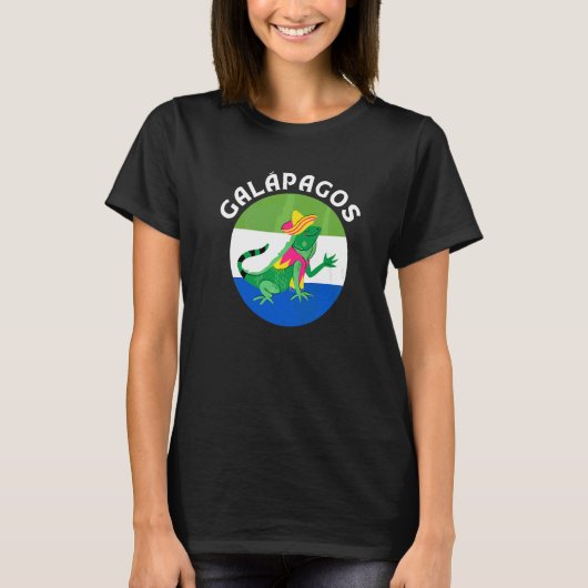 ガラパゴス諸島 エクアドル イグアナ Tシャツ (正面)