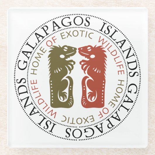 ガラパゴス諸島 ガラスコースター (正面)