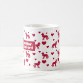 ガラフィアンシェパードマグと赤いハート コーヒーマグカップ (中央)