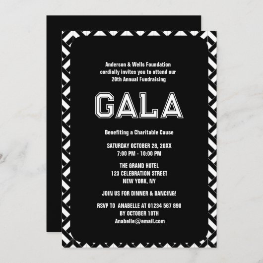 ガラフォーマルボ企業のールパーティー資金調達イベント 招待状 (正面/裏面)