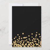 ガラフォーマルボ企業のール金ゴールドグリッター紙吹雪 招待状 (裏面)