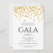 ガラフォーマルボ企業のール金ゴールドグリッター紙吹雪 招待状 (正面)