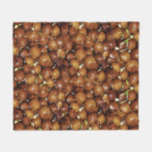 ガラブジャムンデザートスウィートフード フリースブランケット (正面(横))