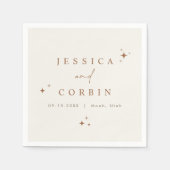 ガラボヘミアンテラコッタシアルスターデザート昼寝 スタンダードカクテルナプキン (正面)