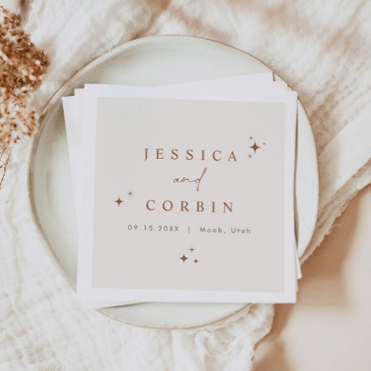 ガラボヘミアンテラコッタシアルスターデザート昼寝 スタンダードカクテルナプキン