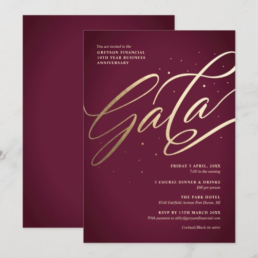 ガラモダン招待状 招待状 (正面/裏面)