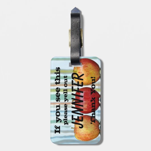 ガラリンゴもしと、これを見て、私の名前を叫ぶ ラゲッジタグ (裏面縦)