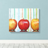 ガラリンゴ数々の色のストライプ キャンバスプリント (インサイチュ (ウッドフロア))