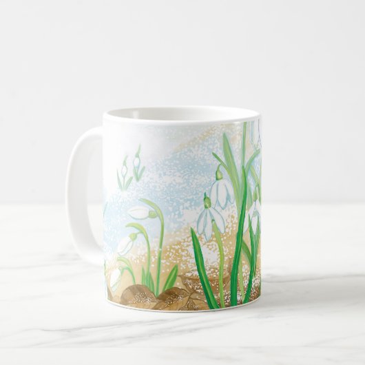 ガランサス・ニワリスイラストレーション コーヒーマグカップ (正面左)