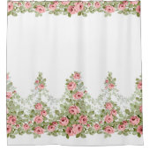 ガランズオブブルーエレガントバラ シャワーカーテン (正面)