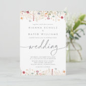 ガラント マルチカラー ワイルドフラワー フロント & バック ウェディング 招待状 (スタンド正面)