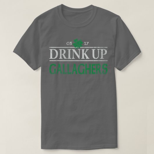 ガラーガーズ・アイリッシュを飲むSt patricks day Tシャツ (デザイン正面)